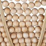 Люстра из деревянных бусин с подвесками в виде капель Wooden Beads варинант исполнения - 4 | Loft Concept во Владивостоке