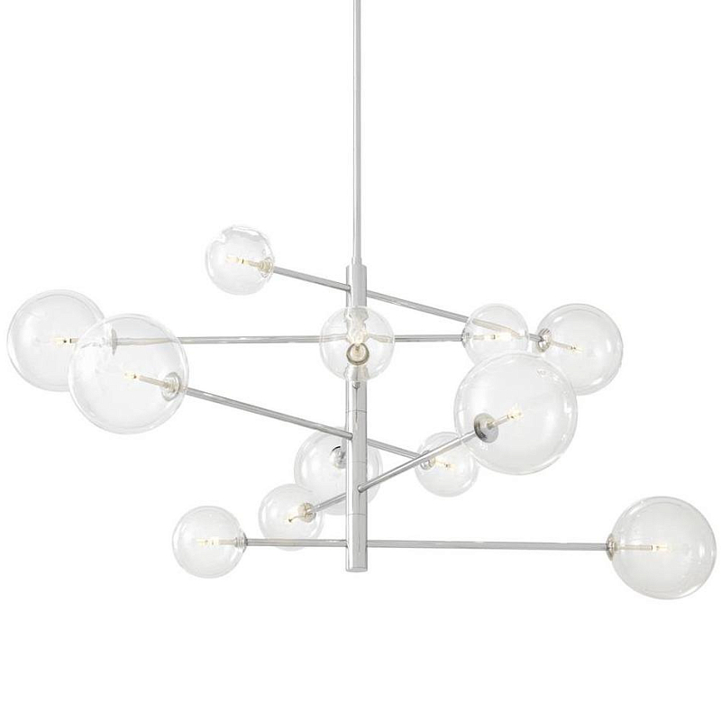 Люстра Chandelier Argento L Nickel Никель Прозрачное Стекло Люстра Chandelier Argento L Nickel Никель Прозрачное Стекло во Владивостоке | Loft Concept
