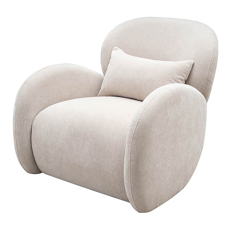 Кресло Rafael Accent Chair Молочный Черный во Владивостоке | Loft Concept 