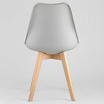 Стул с основой из пластика и мягким сиденьем Arvika Grey варинант исполнения - 5 | Loft Concept во Владивостоке