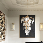 Люстра многоярусная с трубчатыми подвесками Dripping Crystals варинант исполнения - 4 | Loft Concept во Владивостоке