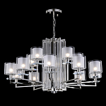 Люстра многоярусная с 15-ю цилиндрическими плафонами из стекла Laurent варинант исполнения - 2 | Loft Concept во Владивостоке