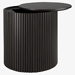 Черный приставной стол с местом для хранения Smart Textured Table варинант исполнения - 1 | Loft Concept во Владивостоке