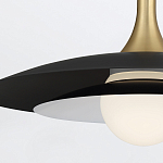 Подвесной светильник с плафоном в форме плоского купола и белой шарообразной лампой Eurofase варинант исполнения - 3 | Loft Concept во Владивостоке