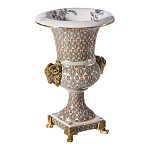 Ваза с овнами из фарфора с бронзовыми элементами Bronze Aries варинант исполнения - 2 | Loft Concept во Владивостоке