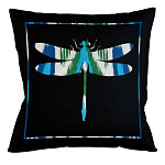 Подушка декоративная стрекоза сине-зеленая Ikat Pattern варинант исполнения - 1 | Loft Concept во Владивостоке