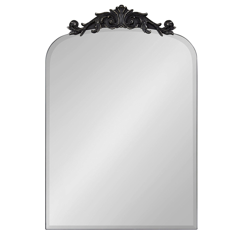 Зеркало с изысканной короной и безрамным полотном Crowned Mirror Зеркало Черный Зеркало с изысканной короной и безрамным полотном Crowned Mirror Зеркало Черный во Владивостоке | Loft Concept