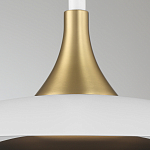 Подвесной светильник с плафоном в форме плоского купола и белой шарообразной лампой Eurofase варинант исполнения - 11 | Loft Concept во Владивостоке