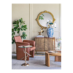 Столик с круглой стеклянной столешницей и корпусом в виде двух павлинов на ветке Table Two Peacocks варинант исполнения - 8 | Loft Concept во Владивостоке