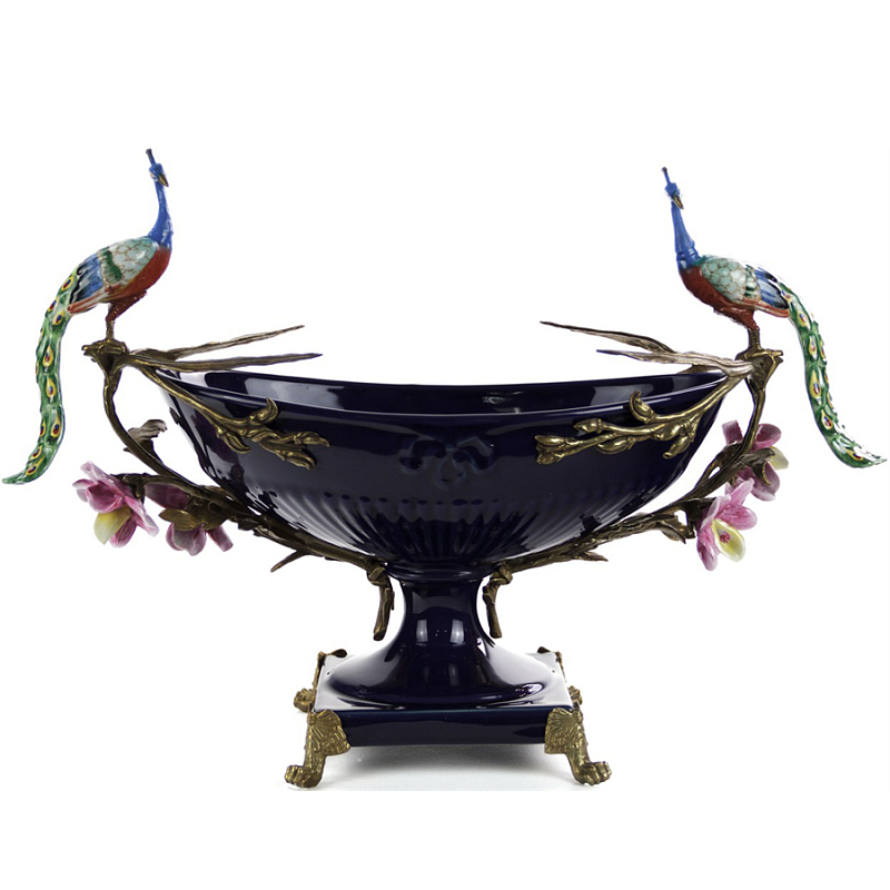 Чаша Deep Blue Peacock Bowl Сапфирово-синий Бронза Мульти Чаша Deep Blue Peacock Bowl Сапфирово-синий Бронза Мульти во Владивостоке | Loft Concept