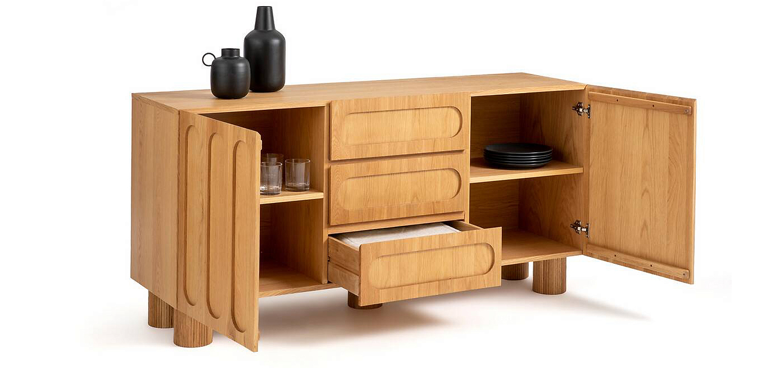 Комод Jakob Oak Chest of Drawers из массива дуба с 3-мя ящиками и 2-мя дверцами Комод Jakob Oak Chest of Drawers из массива дуба с 3-мя ящиками и 2-мя дверцами - Loft-Concept во Владивостоке