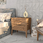 Тумба прикроватная из массива дуба с 2-мя ящиками Tasteful Furniture варинант исполнения - 3 | Loft Concept во Владивостоке