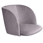 Барный стул со спинкой на 4-х деревянных ножках Сиреневый Велюр Ava Charm варинант исполнения - 2 | Loft Concept во Владивостоке