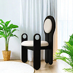 Стул черный из дерева с круглой спинкой Chair in Neoclassical Style варинант исполнения - 1 | Loft Concept во Владивостоке