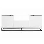 ТВ-тумба белая с  2-мя дверцами и ящиком Strict Lines варинант исполнения - 2 | Loft Concept во Владивостоке