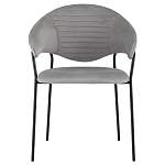 Серый стул с обивкой из искусственной замши Alexis варинант исполнения - 2 | Loft Concept во Владивостоке