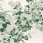 Обои ручная роспись Uki Hana Original Colourway on 12 Carat White Gold gilded paper варинант исполнения - 2 | Loft Concept во Владивостоке