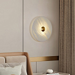 Бра в форме диска из натурального камня с декоративным центральным элеменом Cryptocrystalline Stone варинант исполнения - 3 | Loft Concept во Владивостоке