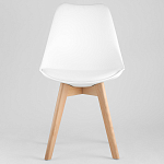 Стул с основой из пластика и мягким сиденьем Arvika White варинант исполнения - 2 | Loft Concept во Владивостоке