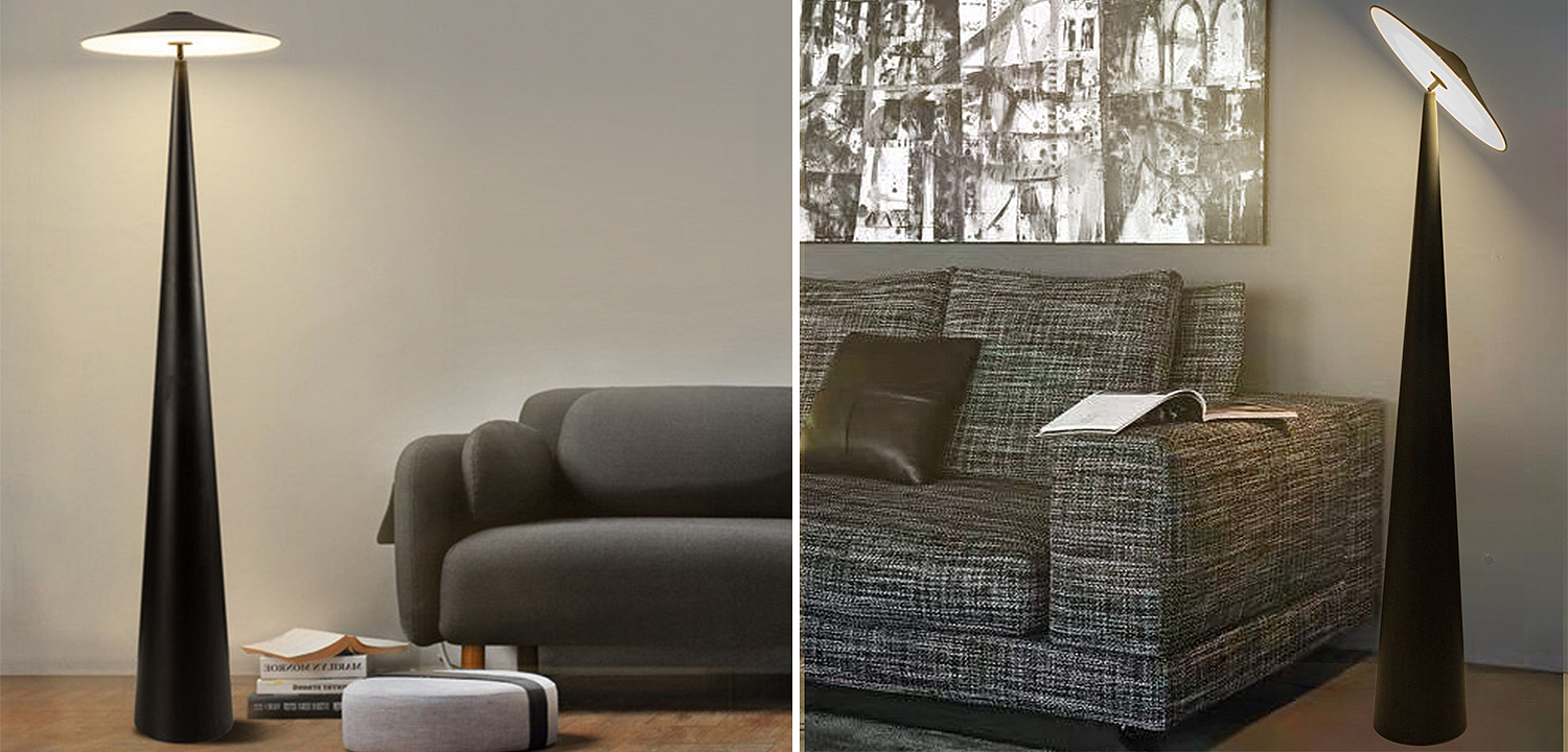 Дизайнерский Черный Торшер Modern Mushroom Floor Lamp Дизайнерский Черный Торшер Modern Mushroom Floor Lamp - Loft-Concept во Владивостоке
