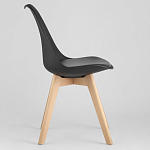 Стул с основой из пластика и мягким сиденьем Arvika Black варинант исполнения - 3 | Loft Concept во Владивостоке