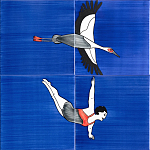 Плитка с узором Аист варинант исполнения - 1 | Loft Concept во Владивостоке