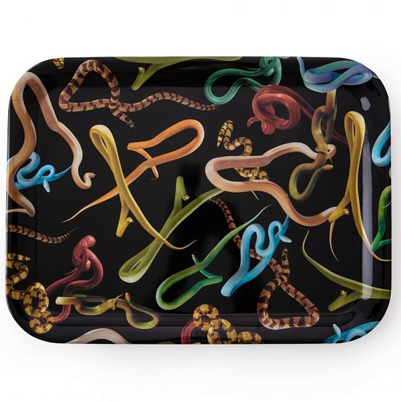 Поднос Seletti Snakes Черный Мульти Поднос Seletti Snakes Черный Мульти во Владивостоке | Loft Concept