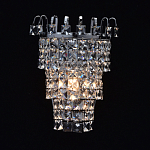 Бра настенное цвета хром с прозрачными квадратными хрустальными подвесками Crystal Regena варинант исполнения - 2 | Loft Concept во Владивостоке