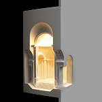 Встраиваемый в стену гипсовый светильник под покраску с арками и рельефными колоннами Antiquity Athena варинант исполнения - 1 | Loft Concept во Владивостоке