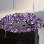 Люстра кргулая из фиолетового хрустального камня Purple Diamond варинант исполнения - 3 | Loft Concept во Владивостоке