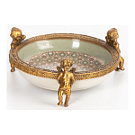 Чаша фарфоровая на бронзовых ножках в виде ангелов Porcelain Angels of Paradise варинант исполнения - 2 | Loft Concept во Владивостоке