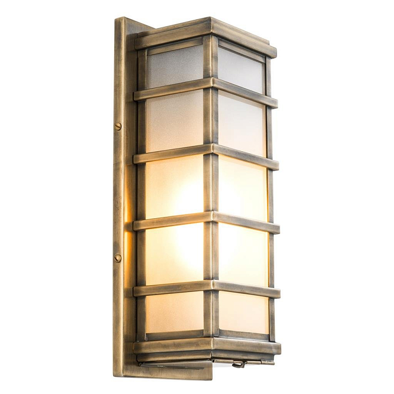 Бра Wall Lamp Welby Brass Латунь Античная полированная Прозрачное Стекло Бра Wall Lamp Welby Brass Латунь Античная полированная Прозрачное Стекло во Владивостоке | Loft Concept