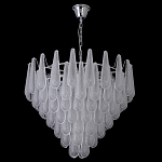 Люстра с подвесками из рифленного стекла в форме капель Textured Glass Chandelier варинант исполнения - 8 | Loft Concept во Владивостоке