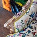 Диван из натурального бука бежевый с изображением птиц и цветов Beige Green Chinoiserie Garden Sofa варинант исполнения - 5 | Loft Concept во Владивостоке