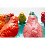 Декоративное дизайнерское блюдо разноцветные попугаи  варинант исполнения - 3 | Loft Concept во Владивостоке