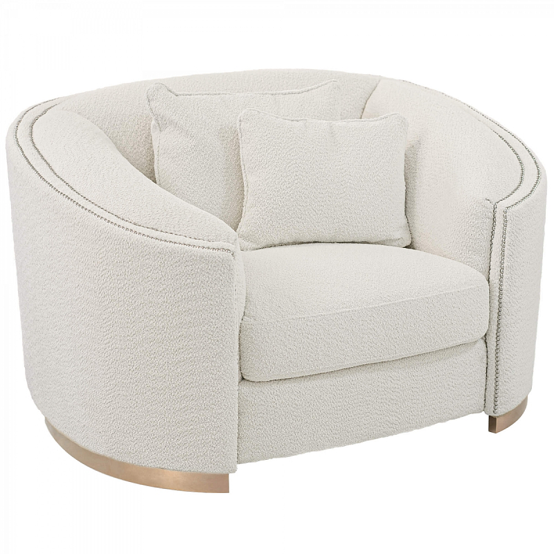 Кресло Maynard Armchair white Белый Медь Кресло Maynard Armchair white Белый Медь во Владивостоке | Loft Concept