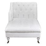 Кушетка белая с мягкой обивкой из велюра Michael Couch варинант исполнения - 4 | Loft Concept во Владивостоке