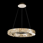 Люстра золотая в форме кольца с мозаичным хрустальным оформлением Sparks of Crystal варинант исполнения - 1 | Loft Concept во Владивостоке