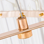 Люстра подвесная круглая с прозрачными хрустальными трубками и золотистым каркасом Диаметр 44 см Hexagon Tube Light варинант исполнения - 4 | Loft Concept во Владивостоке