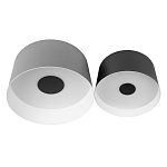 Потолочный светильник с 2-мя цилиндрическими абажурами серого и черного цвета Urban Dome варинант исполнения - 1 | Loft Concept во Владивостоке