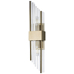Бра с декором в виде хрустальных трубочек Nembus Brass Glass Wall Lamp варинант исполнения - 1 | Loft Concept во Владивостоке