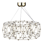 Люстра с тонкой металлической конструкцией цвета золото Quasar варинант исполнения - 3 | Loft Concept во Владивостоке