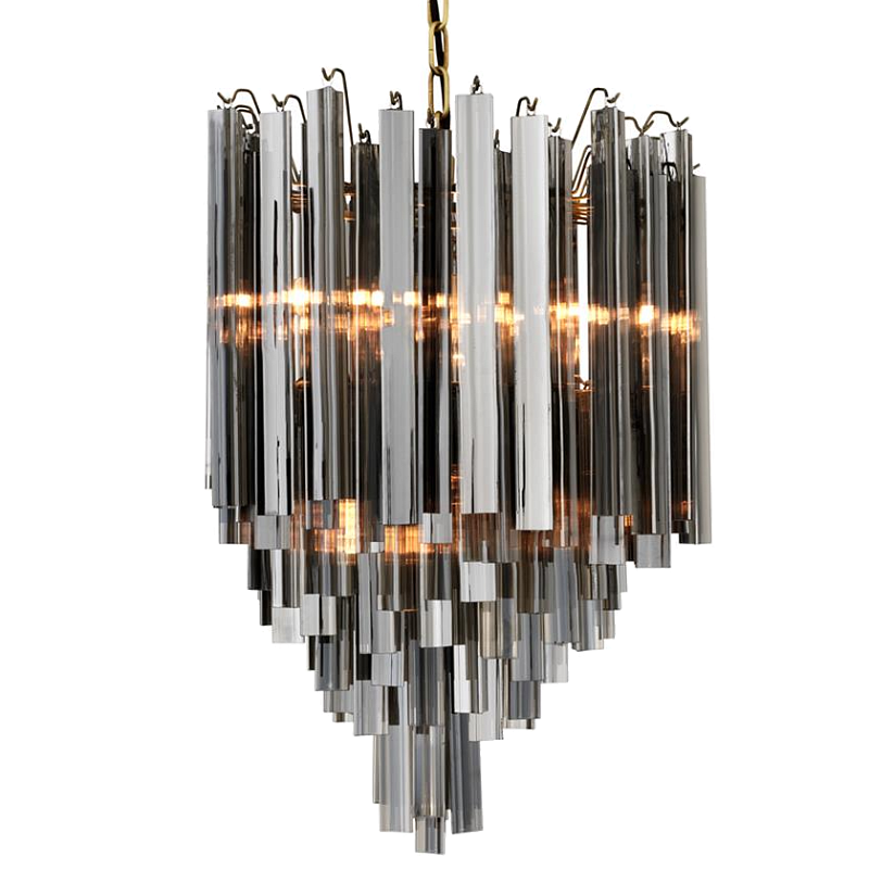 Люстра Chandelier Salerno Латунь Стекло Смок Люстра Chandelier Salerno Латунь Стекло Смок во Владивостоке | Loft Concept