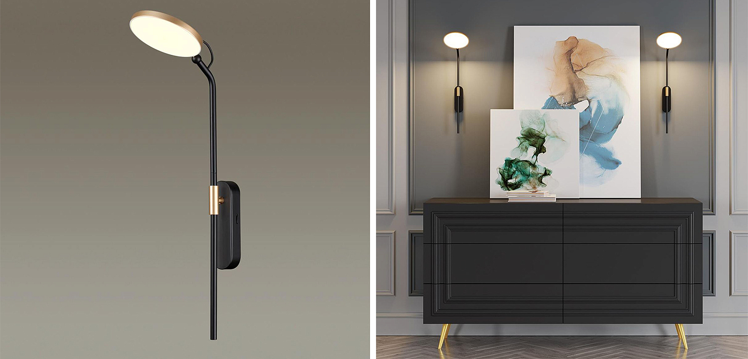 Бра Maxine Light Wall lamp Lantern Black Gold Бра Maxine Light Wall lamp Lantern Black Gold - Loft-Concept во Владивостоке