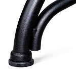 Обеденный стол с прямоугольной столешницей из стекла на черных металлических ножках White Marble варинант исполнения - 6 | Loft Concept во Владивостоке