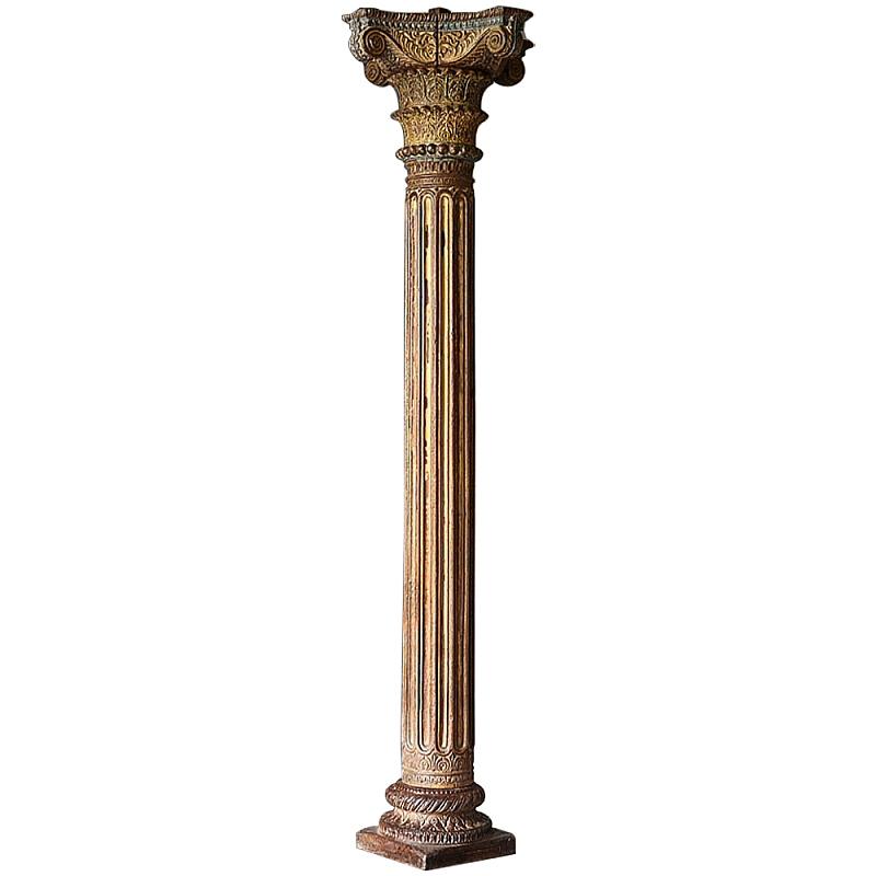 Антикварная колонна из тикового дерева Bhavnagar Antique Column Brown Коричневый Антикварная колонна из тикового дерева Bhavnagar Antique Column Brown Коричневый во Владивостоке | Loft Concept