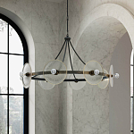 Люстра круглая с литыми стеклянными дисками Olympe Glass Chandelier варинант исполнения - 5 | Loft Concept во Владивостоке