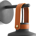 Черное матовое бра с декором под кожу Chestery варинант исполнения - 3 | Loft Concept во Владивостоке