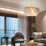 Подвесной светильник с белыми изящными декоративными лепестками Volumetric Petal Lamp варинант исполнения - 4 | Loft Concept во Владивостоке