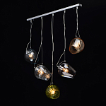 Люстра линейная с 5-ю разноцветными стеклянными плафонами Kaleido варинант исполнения - 3 | Loft Concept во Владивостоке